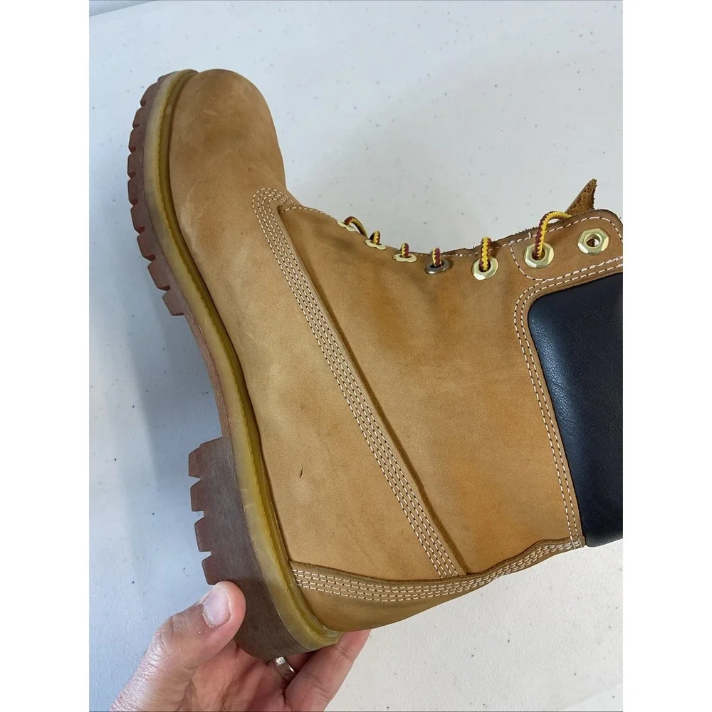 Timberland Wheat Leather Waterproof Men's Work Boots Size 12‎ Lace Up Tb010061